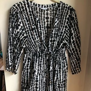Trina Turk Black and White Coverup